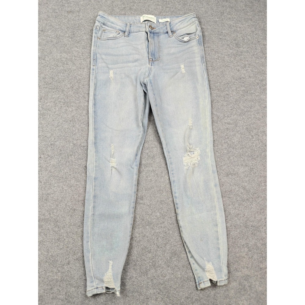 REgeneration By Celebrity Pink Skinny Jeans Juniors 7/28 Blue Distressed Denim